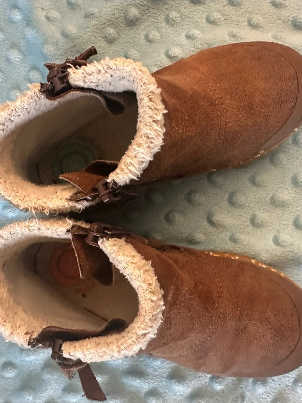 Livie & Luca Brown Faux-Shearling Ankle Boots
